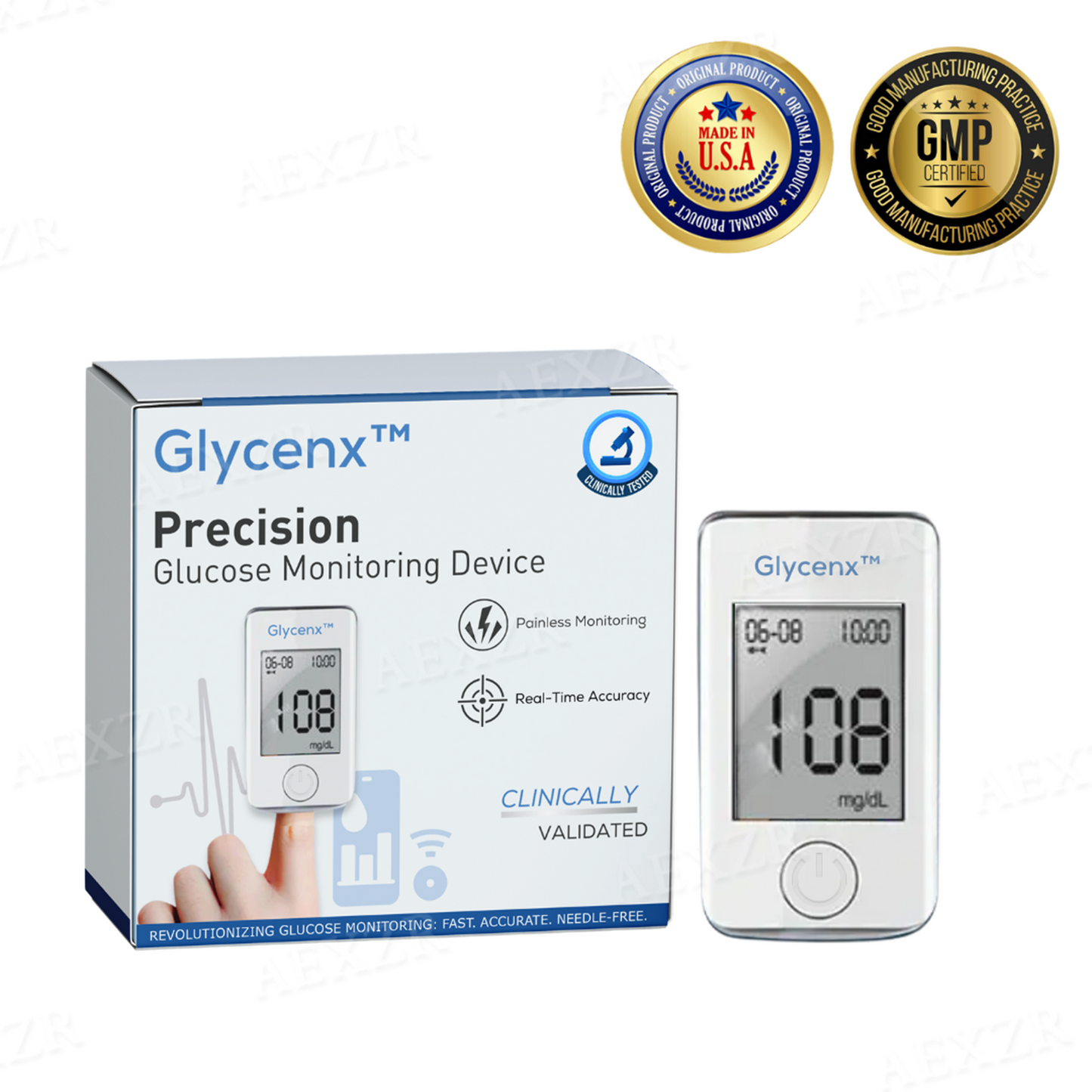 Glycenx™🎉🎉Wyprzedaż Noworoczna🎉- Rabat - 𝟟𝟘% 🅾🅵🅵 Dokładne urządzenie do pomiaru poziomu glukozy we krwi