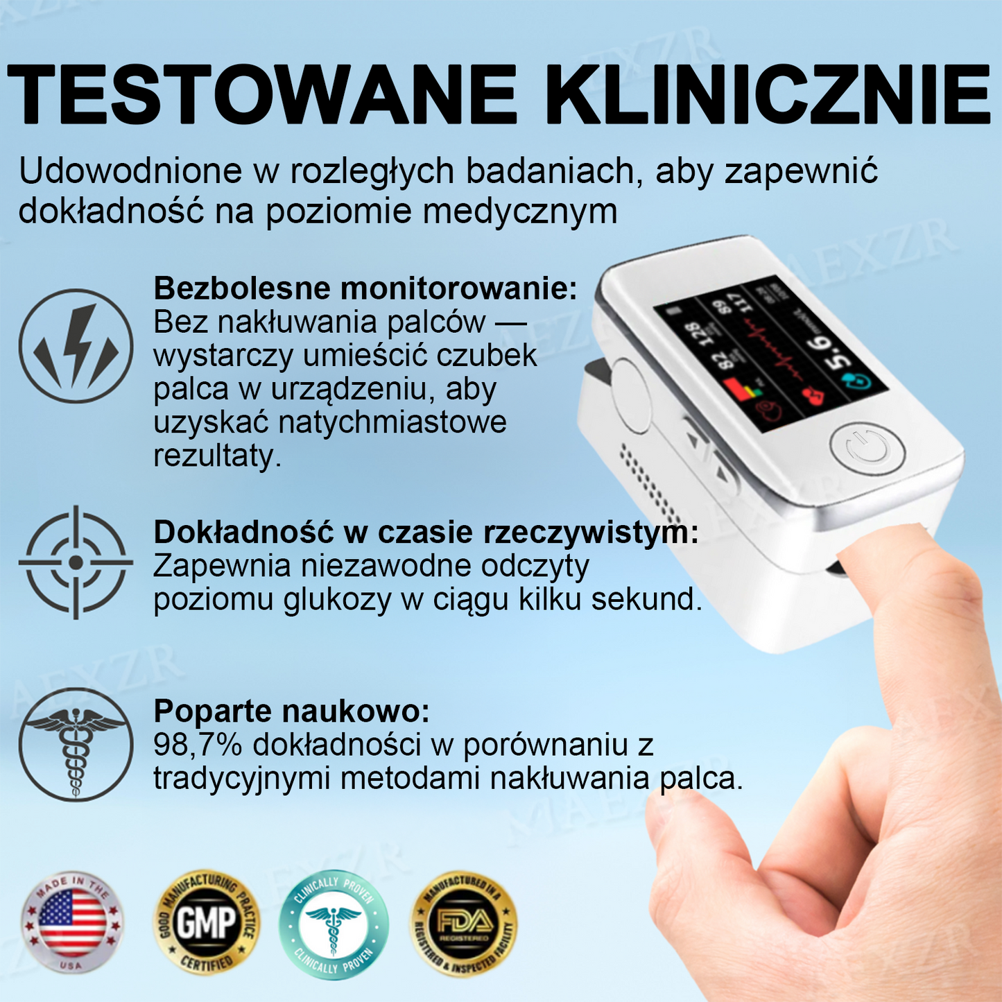 Glycenx™🎉🎉Wyprzedaż Noworoczna🎉- Rabat - 𝟟𝟘% 🅾🅵🅵 Dokładne urządzenie do pomiaru poziomu glukozy we krwi