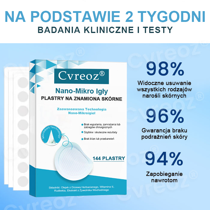 Cvreoz® Nano-Micro Needle Skin Tags Removal Patches