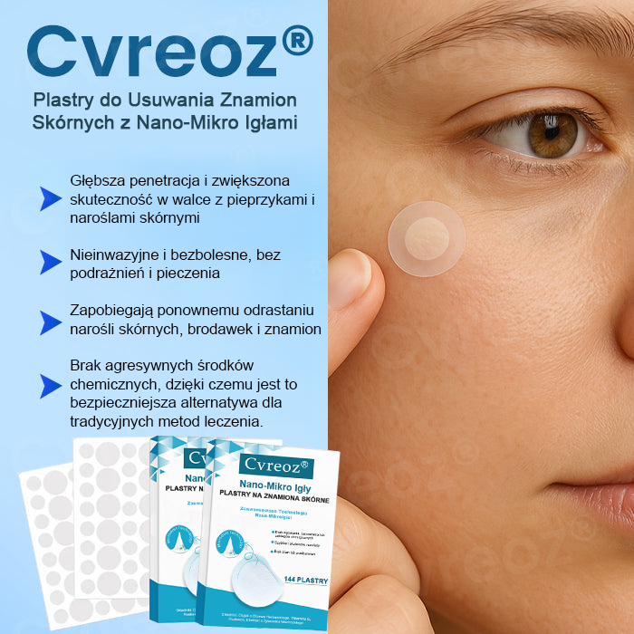 Cvreoz® Nano-Micro Needle Skin Tags Removal Patches