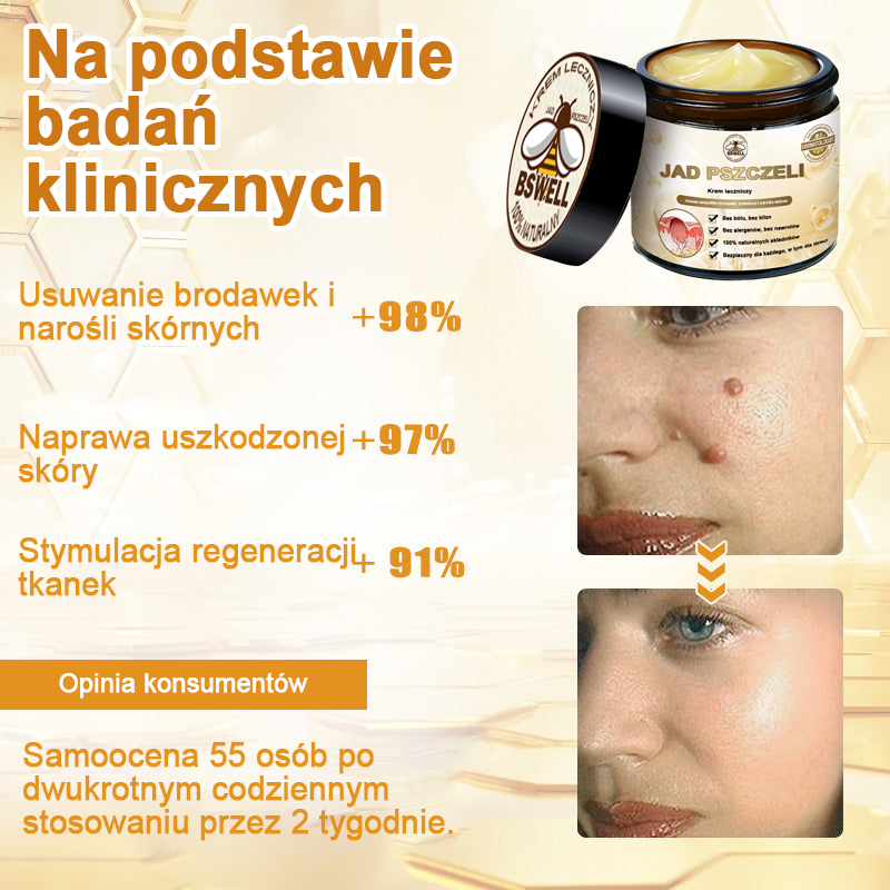 🐝✨𝑩𝑺𝑾𝑬𝑳𝑳® Krem z jadami pszczół 👨⚕️ (Rekomendacja dermatologów) (🔥Ostatni dzień promocji, 80% zniżki)