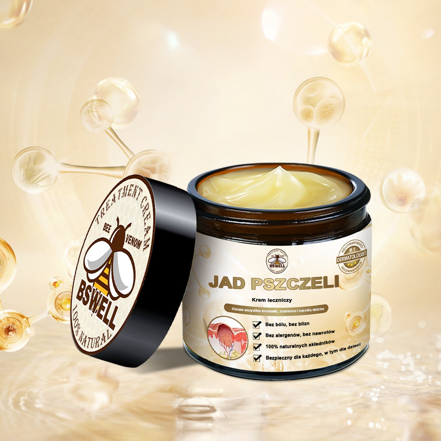 🐝✨𝑩𝑺𝑾𝑬𝑳𝑳® Krem z jadami pszczół 👨⚕️ (Rekomendacja dermatologów) (🔥Ostatni dzień promocji, 80% zniżki)