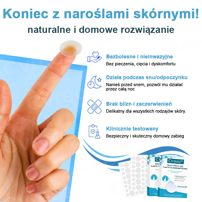 Cvreoz® Nano-Micro Needle Skin Tags Removal Patches