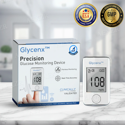 Glycenx™🎉🎉Wyprzedaż Noworoczna🎉- Rabat - 𝟟𝟘% 🅾🅵🅵 Dokładne urządzenie do pomiaru poziomu glukozy we krwi